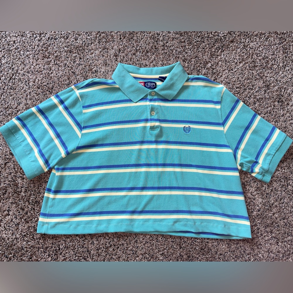 Green Striped Polo Shirt